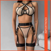 Women's Bra Mesh Gauze Steel Ring Waist-Seal Lingerie